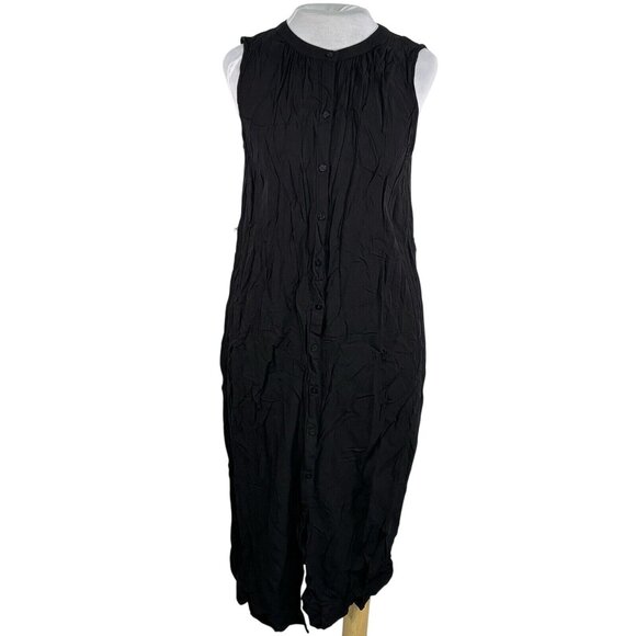 Old Navy Dresses & Skirts - Old Navy Womens Black Button-Down Sleeveless Maxi Dress M